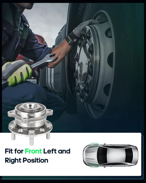 Front Wheel Bearing Hub Assembly 51750-C5000 5 Lug Two Pack Fits Hyundai Santa Fe 2015 To 2019 Santa Fe XL 2016 To 2019 And Kia Sorento 2016 To 2020 OE Quality Replacement For Front Position in use