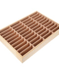 Slick Multi Grid Jewelry Tray Wooden Desktop Organizer Phone Stand For Rings Earrings And Bracelets Elegant Catch All Station with compartments.