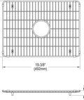 CTXBG1914 Crosstown Stainless Steel Bottom Grid dimensions 19.375x14.125x1.25 inches with protective feet