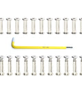 Heavy Hitter Socket Head Screws And Chicago Screw Set With Hex Wrench, 22 Pack M6 X 30mm stainless steel screws and wrench.