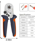 Ultimate Ferrule Crimping Tool Kit With 1200 Insulated Wire Terminals And Ratchet Crimper For Electrical Repairs Plus DIY Projects Featuring Precise Hsc8 Grip For Heavy Duty Connections That Save Time And Effort Like A Pro., 6.89in ratchet ferrule crimping tool with TPR+PP handles for 0.25-6.0mm² cable sleeves