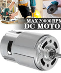 High Torque 12V-24V DC Motor Upgrade With Dual Ball Bearings For Quiet Power, 10000-20000 RPM, D Shaft With Bracket