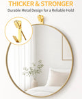 270 Piece Picture Hanging Kit With Nails Heavy Duty Hooks Holds 10 To 100 Lbs Assorted Sizes For Gallery Walls Easy DIY Setup No Hassle Trip To The Hardware Store, gold metal hook on mirror