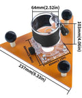 Built Like A Tank Smooth Operator Router Base Plate Fits 65Mm Trimmers upright view showing dimensions and design details.
