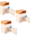 Open cabinet doors with 8 Pack Heavy Duty Magnetic Door Catch For Cabinets With 150Lb Strength Stainless Steel Construction Kidproof Design.