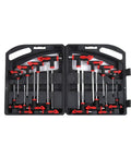 Top Tier 16 Piece T Handle Hex Keys And Star Wrench Set Made From Premium Chrome Vanadium Steel For Heavy Duty Automotive Repair Home DIY Projects And Machine Maintenance Work That Really Gets The Job Done Right. 16-piece T-handle set in case