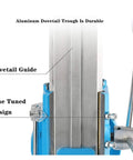 Heavy Duty Drill Press Machine With Rotary Tool, Adjustable Height, dovetail guide and aluminum trough for precision drilling.