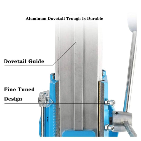 Heavy Duty Drill Press Machine With Rotary Tool, Adjustable Height, dovetail guide and aluminum trough for precision drilling.