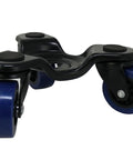 Tri Dolly 250 Lb Capacity 360 Degree Swivel Furniture Moving Dolly with blue TPU tread wheels shown from the side view.