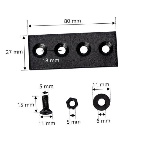 Durable Track Bracket Connector for Barn Door Track No Fuss Easy Install Flat Mending Repair Plate Carbon Steel Joint Plate