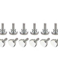 Knurled Thumb Screws M6 x 14mm 12 Pack With Shoulder Grip Bolts, Knurled Head Hardware For TV Monitor Mounts, Carbon Steel Fasteners