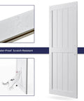30 Inch By 84 Inch MDF Sliding Barn Door With Hardware Kit And Handle Pre Drilled Holes No Brainer Setup Waterproof PVC Surface