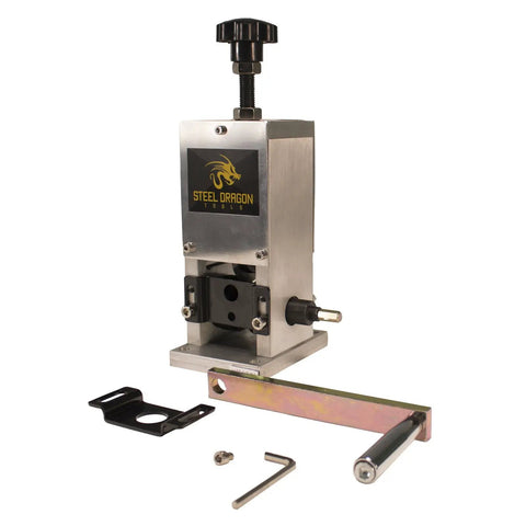 Benchtop Wire Stripping Machine for Copper Wire From 0.15 Inch to 1 Inch, Drill Powered or Manual Hand Crank Operation