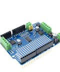 Plug And Play TB6612FNG Motor Driver Shield For Arduino Projects I2C PWM Servo Driver, blue circuit board with green terminals