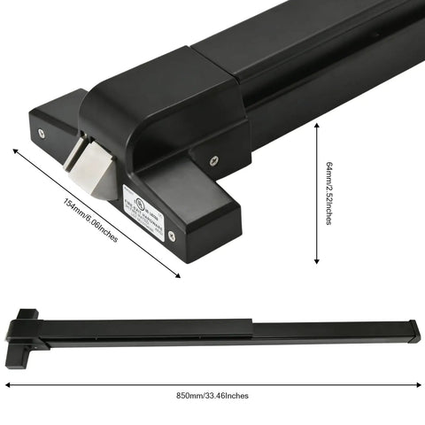 Commercial Push Bar Panic Exit Device With Lever Handle In Premium 304 Stainless Steel UL10C And ANSI Grade 1 Certified