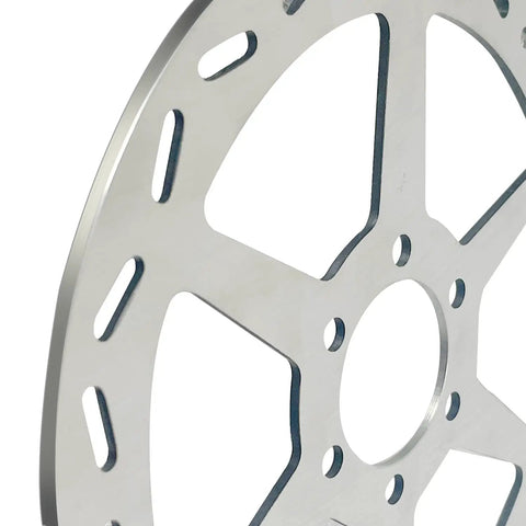 Close-up of rear brake disc for Motovox MBX10 MBX11 Baja Doodle Bug DB30 Blitz Racer Coleman CT100U mini bike go kart.