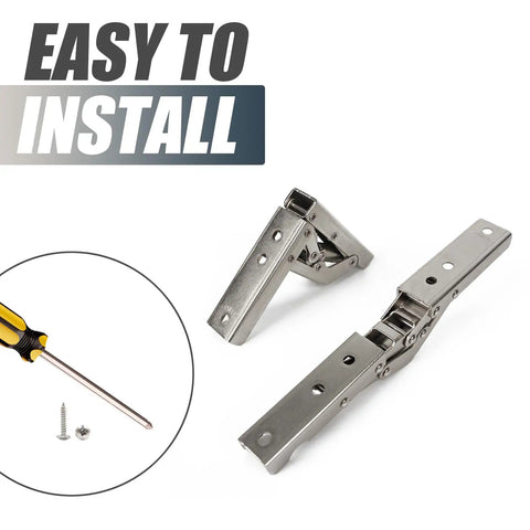 Skip The Fiddly Hardware 90 Degree Locking Folding Bracket Wall Shelf Hinge in nickel-coated steel for easy installation.
