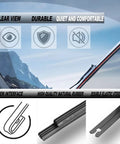Premium All Weather Windshield Wiper Blades 26 Plus 18 Inch For 2016 Through 2021 Honda Civic, showing features and materials.