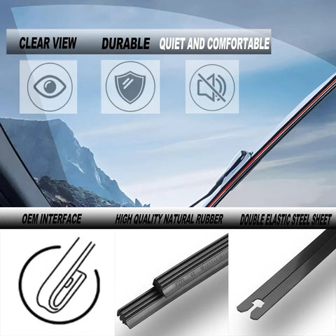 Premium All Weather Windshield Wiper Blades 26 Plus 18 Inch For 2016 Through 2021 Honda Civic, showing features and materials.