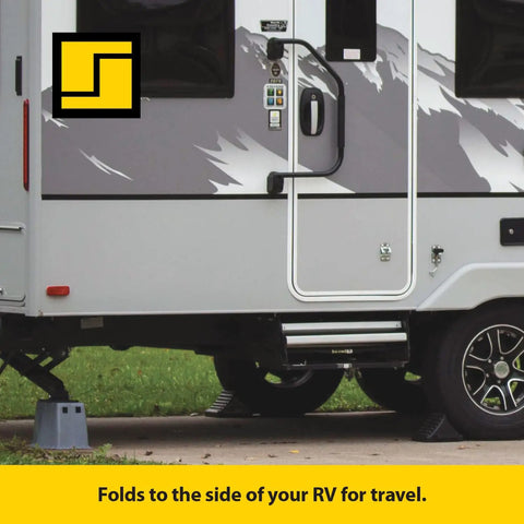 Stay Planted On The Steps Black Foam Grip Assist Rail For Rv Porches And Basement Stairs Heavy Duty Indoor Outdoor Safety Bar with RV door.