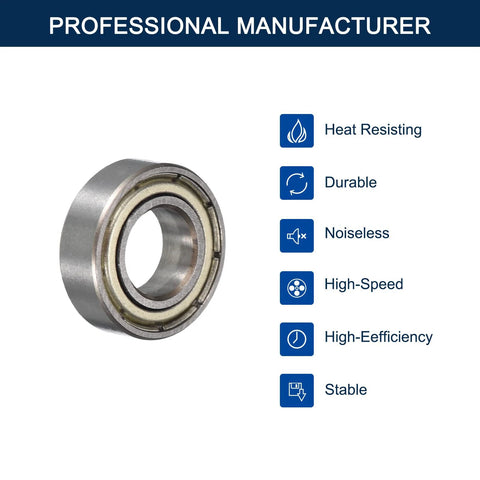 685ZZ miniature ball bearings with double metal shields, ideal for high-speed and low-noise applications.