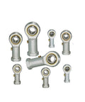 Built Damn Tough 5/16 Inch Bore PHSB5 Rod End Bearing with various sizes in chrome steel, showing self-lube ball joints.