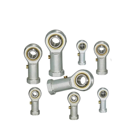 Built Damn Tough 5/16 Inch Bore PHSB5 Rod End Bearing with various sizes in chrome steel, showing self-lube ball joints.