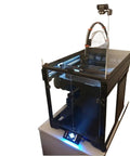 Rock Solid Polycarbonate Enclosure For XL 3D Printer Dust Proof Protective Cover With Crystal Clear Window on workbench.