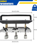 Three Station Roller Metal Bender with dimensions, adjustable large radius for roofing, easy bends on thin sheet metal, built tough.