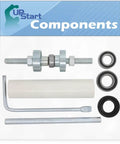 Washer Tub Bearing Installation Tool Replacement Kit For MVWB750WQ2 Washer with shaft, bearings, and hardware components.
