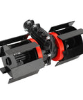 Heavy Duty Universal Disc Harrow For Grass Mowers And Tillers With 9 Teeth Weeding Wheel, Round Aluminum Iron Plow, Black Red
