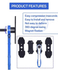 Side view of Pro Grade Car Brake Caliper Piston Press Tool Set With Ratcheting Spreader Four Hangers And 360 Degree Caliper Press Ratchet