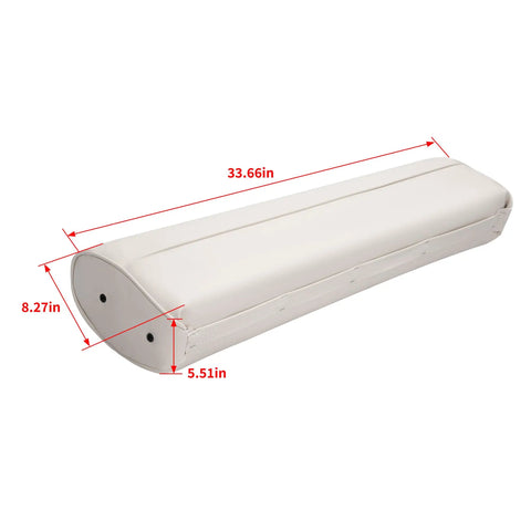 Replacement Seat Backrest And Cushion For 8WD156 Series 70 Quart Swingback Cooler Seat Compatible With Fishing Pontoon Boats And Yachts White Plastic Waterproof Rugged, showing size dimensions