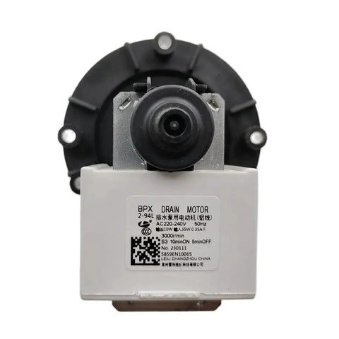 Drain Pump Motor Replacement For Washers, Compatible With BPX2-93L BPX2-94L, Durable Plastic And Metal Assembly, front view