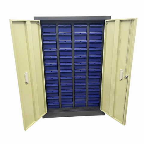 Heavy Duty Hardware Organizer With 48 Drawers And Doors Tool Cabinet Storage Box For Parts Durable Steel Cabinet For Workshop Or Garage