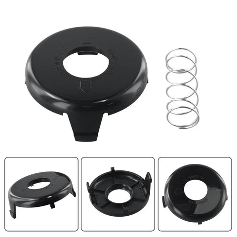 2 Pack Trimmer Head Spring and Cap for Toro 88026 Fits 13 Inch Electric Trimmers Model 51307 tool-free black plastic cap and spring