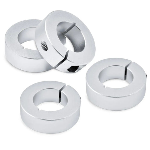4 Pack 28mm Split Shaft Collars Set With 50mm Outer Diameter And 15mm Thick Aluminum Alloy Rust Resistant Clamp On Design For Precision Machinery CNC Robotics And Mechanical Assemblies Built Tough For Your Rig, 4 aluminum split shaft collars