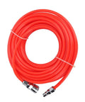 Heavy Duty 15 Meter Flexible Air Compressor Hose High Pressure Eva Pneumatic Tube For Auto Repair Workshop With Quick Male Female Connector Oil Resistant Wear Proof Build Works Great In Cold Weather And Handles Tough Jobs Without Breaking Down, red coil