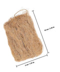Natural Jute Fire Starters 6-Piece Set For Quick Ignition, Eco-Friendly Outdoor Camping Tools showing one jute piece with dimensions