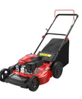 EasyGlide 21 Inch Gas Lawn Mower With 144cc 4 Stroke OHV Engine Push Walk Behind 3 In 1 Mulch Bag Side Discharge Steel Deck 6 Height Adjustments