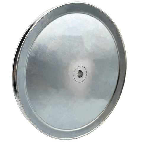 Single Groove V Belt Pulley With 12 Inch Outside Diameter And 5 8 Inch Bore Zinc Plated Carbon Steel Web Sheave side view