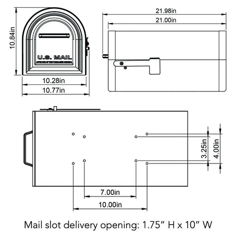 Super Tough Large White Locking Mailbox Keeps Your Mail Safe From Thieves With Heavy Duty Galvanized Steel Build Hidden Lock Compartment Recessed Moisture Proof Door Magnetic Closure And Stylish Satin Nickel Hardware Perfect For Post Mount