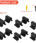 Garage Ceiling Storage Rack With Heavy Duty Overhead Tote Rail, Adjustable Ceiling Storage System For Most Bins And Totes, Black Steel Design brackets and installation kit