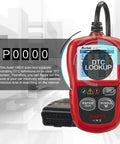 AL319 OBD2 Scanner Car Code Reader for Engine Fault Codes displaying DTC lookup feature, shows buttons and cable attachment