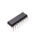 L293D 16 Pin IC Stepper Motor Driver Controller single piece showing pins and black casing, for high voltage high current applications.