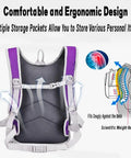 Back view of ergonomic design with breathable mesh of 30L Hydration Ready Hiking Backpack For Men And Women, All Day Lightweight Day Pack