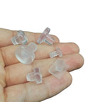 Hand holding Leveling Feet Kit For Furniture 96 Pieces Soft Clear Rubber Embedded Adjustable Wobble Free Leg Pads