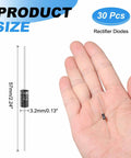 Rectifier Diode Pack 30 Pieces 1N5392 DO-15 Silicon Diodes 1.5A 100V For Chargers, Industrial Power Supplies, Inverters, Motor Drives, Switching Power Supplies, 57mm