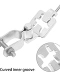 Built Tough T-Post Gate Hinge Kit 1-3/8 In, 2 Pack, Rust Resistant Steel with detailed curved inner groove