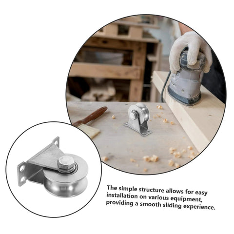 Stainless Steel Groove Wheel Pulley For Sliding Doors And Barn Doors Heavy Duty Track Wheel With Efficient Bearing Design.